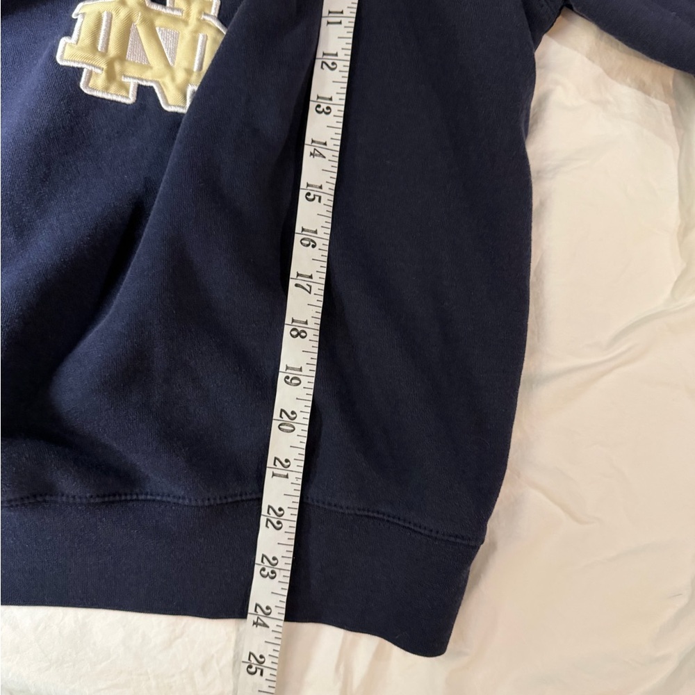 VTG STADIUM ATHLETICS NOTRE DAME Sweatshirt Crewneck Y2K Embossed Blue M‎ - Picture 7 of 7